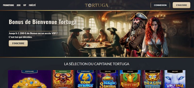 Tortuga Casino : Bienvenue sur l'univers de jeux en ligne de France - aperçu